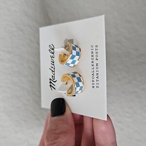 Checkered Cuff Earrings